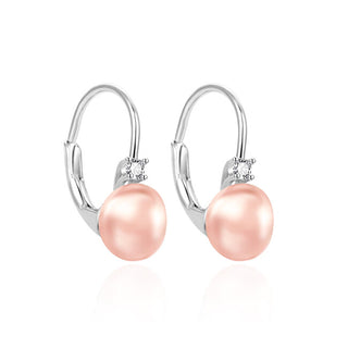 Agato Elegant silver Orecchini with pink pearls AGT-E263LW-PPI