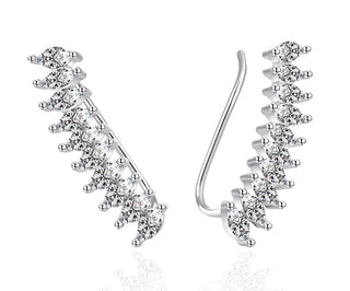 Agato AGT-E028VW Pendientes largos brillantes con circonitas