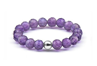 Agato Anello Da Donna Minerale Con Ametista Pol-R03 - Circuito: 57 Mm