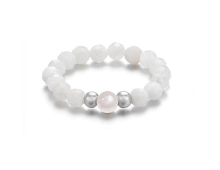Agato Mineral Anello with moonstone and pearl POL-R06P - Circuit: 57 mm