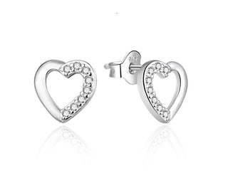 Agato Heart silver Orecchini with zircons AGT-E199PW