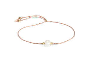 Agato Brățară delicată din frânghie cu River Pearl HE05R3G-LP