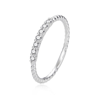 Agato Delicate Silver Ring with Zirconia Agt-R57W - Size: 56 Mm 