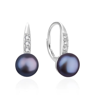Agato Charming silver Orecchini with dark pearl AGT-E233L-PBK
