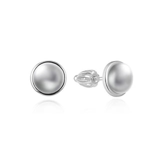 Agato Elegant Silver Earrings With Real Pearl Agt-E185S-P 