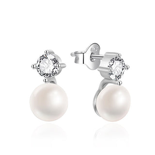 Agato Deliziosi Orecchini In Argento Con Perla D'Acqua Dolce Agt-E221Pw-P