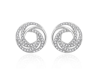 Agato Sparkling Silver Orecchini Intertwined Wheels AGT-E238PW