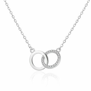 Agato Charming silver Collana with interconnected circles AGT-N030W