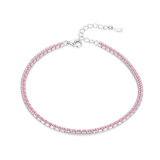 Agato Pink tennis Bracciale made of silver AGB777/21-PI