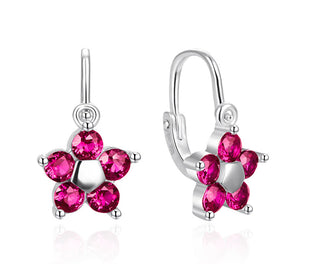 Agato AGT-ED001BF Blomster Baby øredobber med Zirconia
