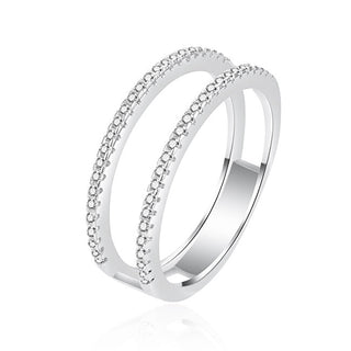 Agato Decent Silver Ring with Zirconia AGT-R18W - Circuit: 52 mm