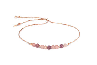 Agato Bracelet IN rope with angelite and tourmaline HE48R3RG-LP