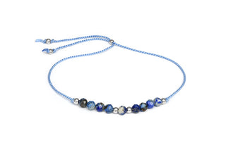 Agato HE23R3S-BL Lapis Lazuli Beaded Rope Bracelet