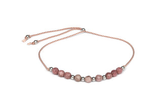 Agato צמיד רגלי חבל HE27R3S-LP Rhodonite