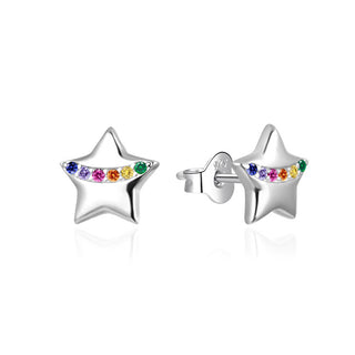 Agato Silver Orecchini Stars with colored zircons AGT-E165PC