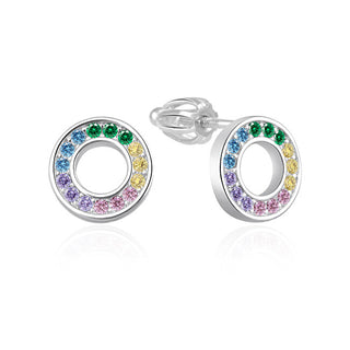 Agato Silver Orecchini with colored zircons Wheels AGT-E231SC
