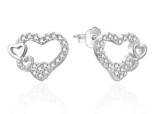 Agato Orecchini A Cuore In Argento Con Zirconi Trasparenti Agt-E236Pw