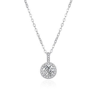 Agato AGT-N014W Halsband i genomskinlig Zirconia Silver (kedja, hänge)