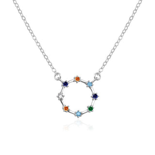 Agato Collana In Argento Con Zirconi Colorati Agt-N031C