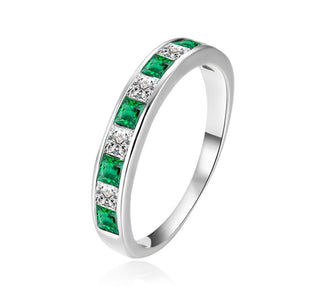 Agato Luxury silver Anello with zircons AGT-R47GR - Circuit: 52 mm