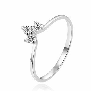 Agato Bague en argent et zircone transparente AGT-R22W - Circuit : 54 mm