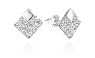 Agato Brincos elegantes de prata com zircônia AGUP3493