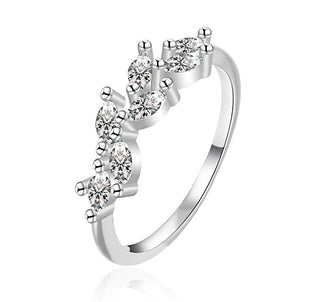 Agato טבעת כסף נוצצת עם Zirconia AGT-R42W - מעגל: 54 מ"מ