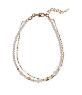 Alisia Bracciale Doppio Placcato Oro Con Agata Bianca Al2813.01.003