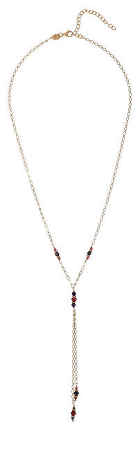 Alisia Elegante Gold Plated Necklace With Garnets And Sapphires Al5231.01.000 
