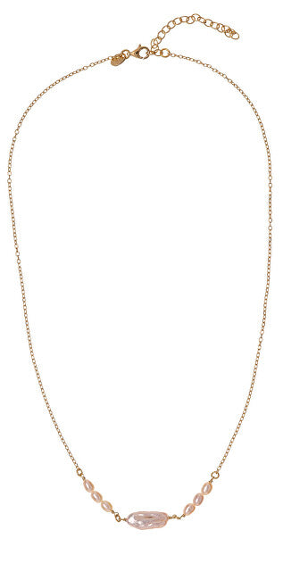 Alisia Elegante Gold Plated Necklace With Real Pearls Al5110.01.000 
