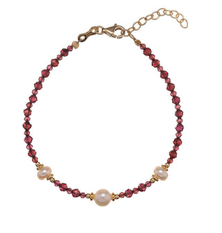 Alisia Charming garnet Bracciale with real pearls AL5178.01.029
