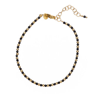 Alisia Bracciale Con Perline Di Spinello Nero Al1235-Oro-Spinello