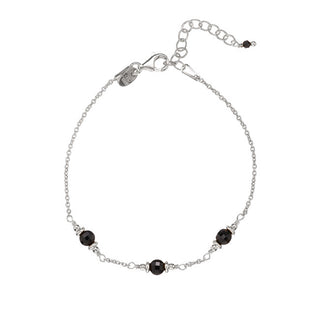 Alisia Silver Bracelet With Black Spinel Pearls Al4899-Silver-Spinel 