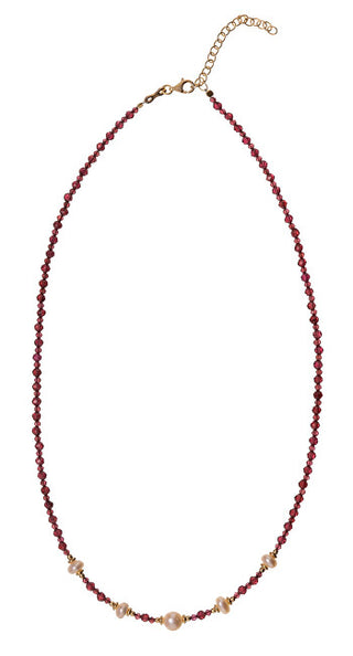 Alisia Beautiful garnet Collana with real pearls AL5177.01.029