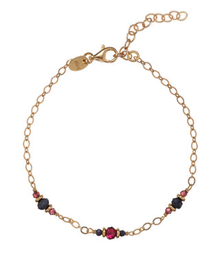 Alisia Women's Bracelet Gold Plated with Garnets and Sapphires Al5233.01.000 