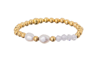 Alisia Anello Perlato Placcato Oro Con Vera Perla Al4815-Oro - Circuito: 57 Mm