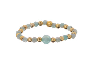 Alisia Anello Perline Placcato Oro Con Amazzonite Al4072.01.011 - Circuito: 57 Mm