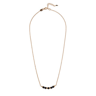Alisia Gold plated Collana with black spinel beads AL4896-Oro-Spinello