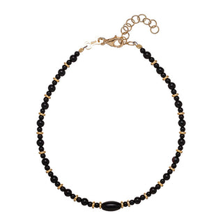 Alisia Pulsera Chapada en Oro con Ágata Negra Al4277-Oro 