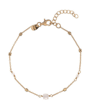 Alisia Bracelet plaqué or avec perles en pierre de lune Al4099.01.052 
