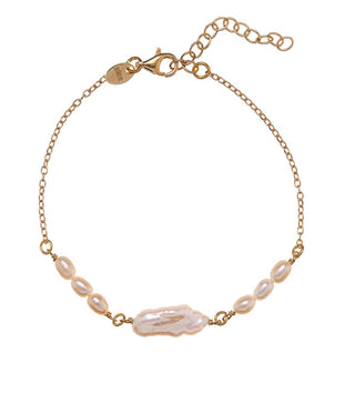 Alisia Affascinante Bracciale Placcato Oro Con Perle Vere Al5111.01.000