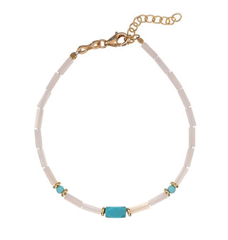 Alisia Affascinante Bracciale Placcato Oro Con Turchese E Madreperla Al4995.01.000
