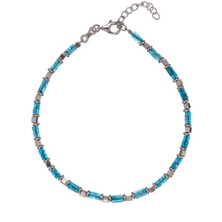 Alisia Elegante Bracciale In Argento Per Uomo Al5096-Argento-Blu