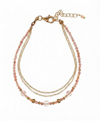 Alisia Triple gold-plated Bracciale with pink opal AL3054.01.046