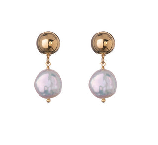 Alisia Gold-Plated Drop Earrings with Real Pearl Al4675.01.000 