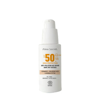 Alma secret Solar Crema Viso Con Color Spf50 Sabbia 50ml — Crema Solare