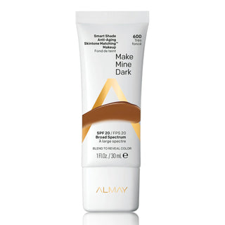 Almay Smart Shade, tono corrispondente, fondotinta liquido, 600, Make Mine Dark, 20 SPF, 30 ml