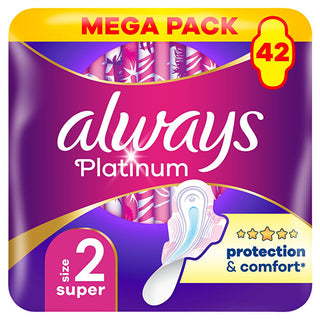 Always Platinum Ultra Super Mega sanitary pads 42 pcs