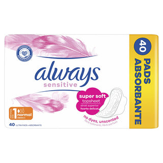 Always Assorbenti Igienici Ultra Sensitive Normal Four, 40 Pezzi