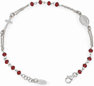 Amen Elegante Bracciale rosario in argento con cristalli BROBR3